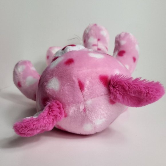 Build A Bear Workshop Plush Cat Kitten Pink White Hearts 17" BAB 2014 Soft Eyes - Picture 11 of 16